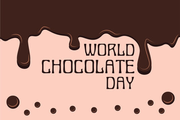 Happy chocolate day banner. Sweets holiday celebration