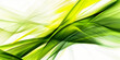 Organza Stoff in prachtvollen welligen transparenten grün auf weißen Hintergrund für Webdesign und Drucksachen als Vorlage in Querformat für Banner, ai generativ
