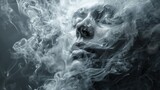 Fototapeta  - Smoke-created monstrous face
