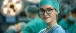 Portrait of young nurse in surgical department. --ar 16:7 Job ID: e5616d97-57cd-46a2-8c5e-511975437541