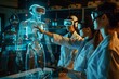 Futuristic holographic display: Scientists examine next-gen robot