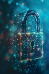 Wall Mural - concept of protecting personal information and ensuring online privacy through robust cybersecurity 