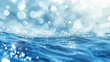 Closeup blur abstract of surface blue water