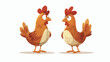 Cute cartoon chicken. Vector illustration flat vector