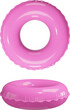 pink swimming ring. isolated 3d inflatable ring top and side view realistic illustration