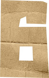 Fototapeta Pokój dzieciecy - Number 6 cut out of cardboard