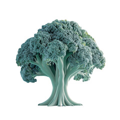 Wall Mural - Close-up of broccoli plant on Transparent Background