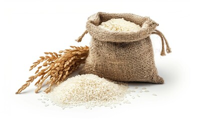 Graphic design with ears of rice and grains Product images for advertising