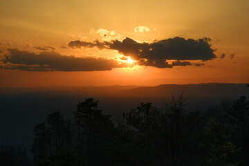 Sticker - Sunset view from Pilot Mountain, North Carolina