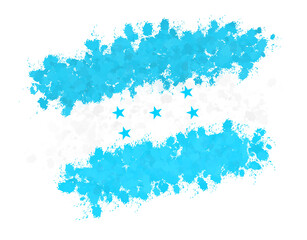 Wall Mural - honduran flag with paint splashes