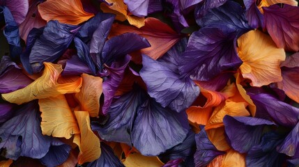 Sticker - Colorful flower petals as a background