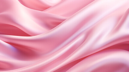 pink satin background with wavey texture сreated with Generative Ai