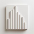 Minimal 3D clay box plot chart displaying statistical ranges, centered on a white canvas