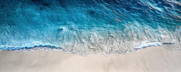 Wall Mural - The sea and sand are both blue.