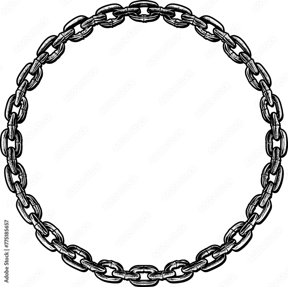 Circle chain handrawing vector graphic Stock Vector | Adobe Stock