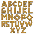 Wooden alphabet engraving PNG illustration