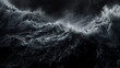 © @foxfotoco - Nocturnal Ocean Fury, Waves Crashing Beneath Ominous Night Sky