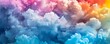 Colorful cloud scape with dramatic lighting