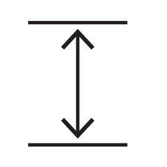 Wall Mural - adjustable height icon set. adjust length vector symbol. size adjustment arrow sign.