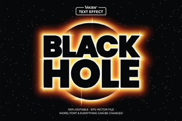Wall Mural - editable text effect - black hole text style