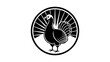 a-turkey-icon-in-circle-logo vector illustration