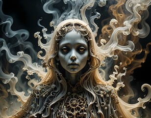 Canvas Print - unreal character of smoke