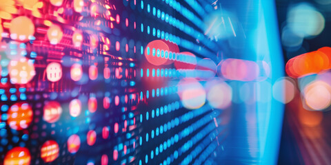 Вotted bright colored LED smd screen - close up background