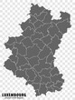 Blank map Province Luxembourg  of Belgium. High quality map Luxembourg  with municipalities on transparent background for your web site design, logo, app, UI.  EPS10.