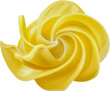 Elegant swirl butter cut out on transparent background