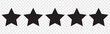 Five stars for concept design. Stars rating review icon for website and mobile apps. 11:11