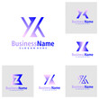 Set of Letter Z logo design vector. Creative Initial Z logo concepts template