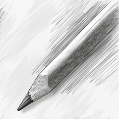 Poster - Detailed pencil sketch on white paper, suitable for artistic projects