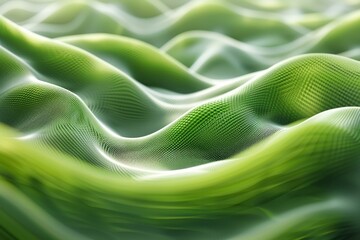 ESG energy waves, abstract green patterns