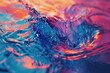 Close up of a vibrant, colorful liquid wave. Great for backgrounds or abstract designs