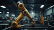 A futuristic robot arm performing a complex task in a .Generative AI