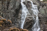 A large and beautiful waterfall in the Polish Tatras. The waterfall is called Wielka Siklawa.