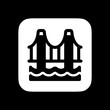 Editable suspension bridge, river vector icon. Landmark, monument, building, architecture. Part of a big icon set family. Perfect for web and app interfaces, presentations, infographics, etc