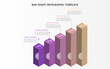 © Funtastech - Bar shape business infographic template with percentage, marketing bar graph