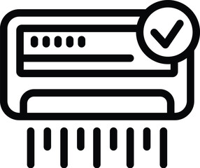 Poster - Air cooling device icon outline vector. Air conditioner installation. Indoor climate control