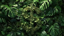 Cinematic Shot Of A Green Mossy Dollar Sign In The Grass. AI Generated Illustration