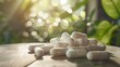 tablets lying in a large number among the green leaves, homeopathic medicines safe medicine. AI generated illustration