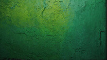 Lively Emerald Green Lime Chartreuse Mint Abstract Background For Design. Color Gradient. Painted Old Concrete Wall With Plaster. Bright. Colorful.