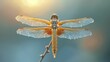 A dragonfly gracefully perches on a twig, creating a serene scene against a sky blue backdropâ€”an analogy for nimble financial tactics.