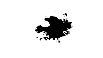 Sticker - black ink liquid splash background