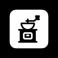 Editable Coffee Grinder Vector Icon. Cafe, Coffee Shop, Restaurant, Drink, Beverages. Part Of A Big Icon Set Family. Perfect For Web And App Interfaces, Presentations, Infographics, Etc