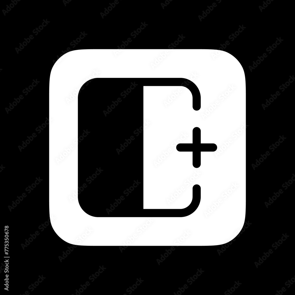 Editable add column to the right vector icon. Part of a big icon set ...