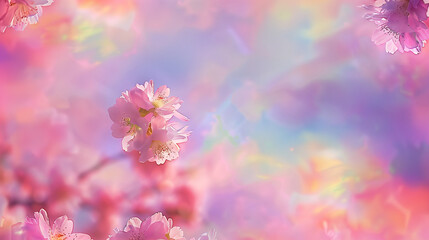 Wall Mural - Pink spring  flowers background