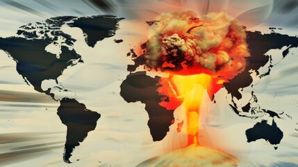 nuclear mushroom rising on the world map --no text, titles --ar 16:9 --quality 0.5 --stylize 0 Job ID: 7129fd5c-8918-4bf3-b2db-d59a7ce4201e