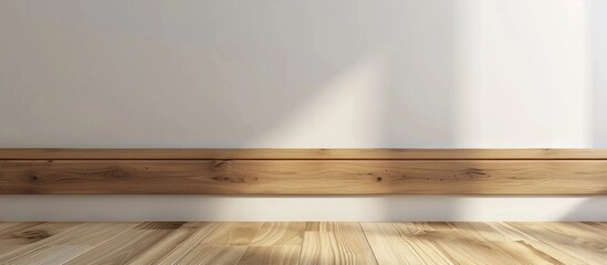 Poster - A wooden bench in a white room