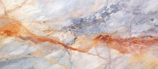 Sticker - Marble surface featuring a red and white stripe pattern in a detailed, up-close view